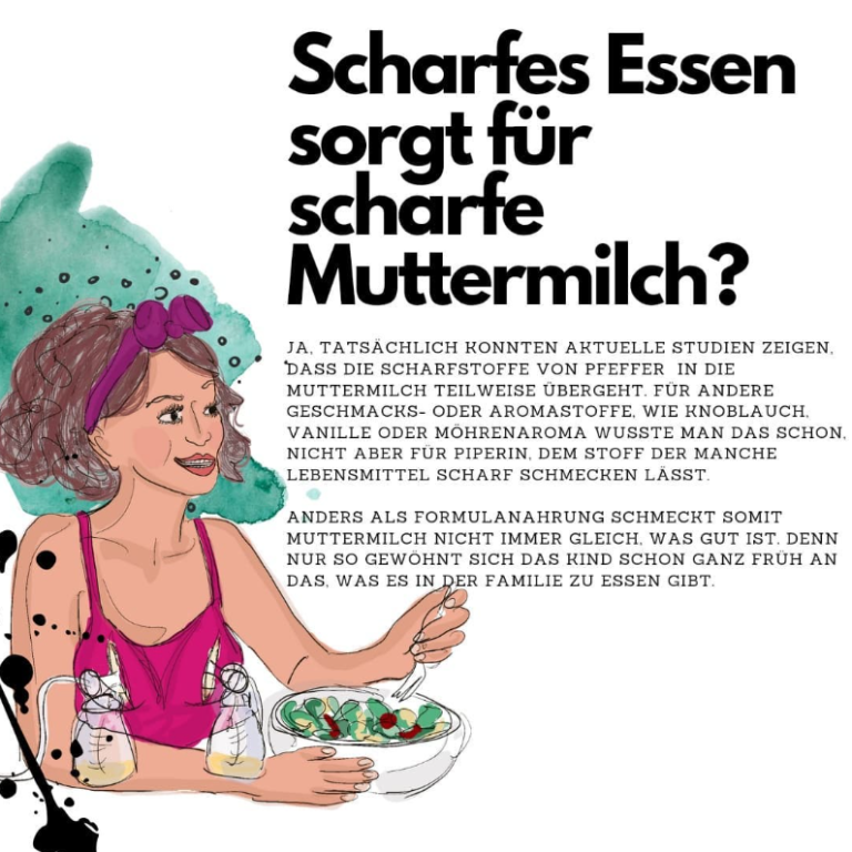 Scharfes Essen sorgt für scharfe Muttermilch?